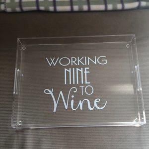 Acrylic serving tray